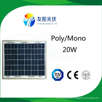 Panneau solaire Mono / Poly Solar à petite puissance de 20W photovoltaïque